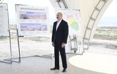 President Ilham Aliyev lays foundation stone for Shirvan irrigation canal in Hajigabul district (PHOTO/VIDEO)