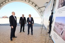 President Ilham Aliyev lays foundation stone for Shirvan irrigation canal in Hajigabul district (PHOTO/VIDEO)