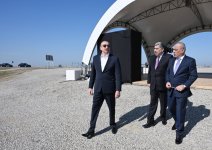 President Ilham Aliyev lays foundation stone for Shirvan irrigation canal in Hajigabul district (PHOTO/VIDEO)