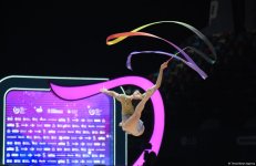 Second day of Rhythmic Gymnastics World Cup kicks off in Azerbaijan's Baku (PHOTO)