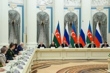 Meeting of President Ilham Aliyev, President Vladimir Putin with Baikal-Amur Mainline veterans was held in Moscow (PHOTO/VIDEO)