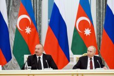 Meeting of President Ilham Aliyev, President Vladimir Putin with Baikal-Amur Mainline veterans was held in Moscow (PHOTO/VIDEO)