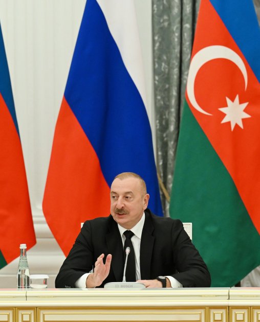 Meeting of President Ilham Aliyev, President Vladimir Putin with Baikal-Amur Mainline veterans was held in Moscow (PHOTO/VIDEO)