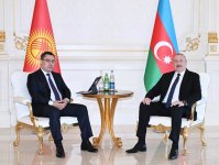 President Ilham Aliyev, President Sadyr Zhaparov hold meeting in limited format (PHOTO)