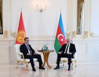 President Ilham Aliyev, President Sadyr Zhaparov hold meeting in limited format (PHOTO)