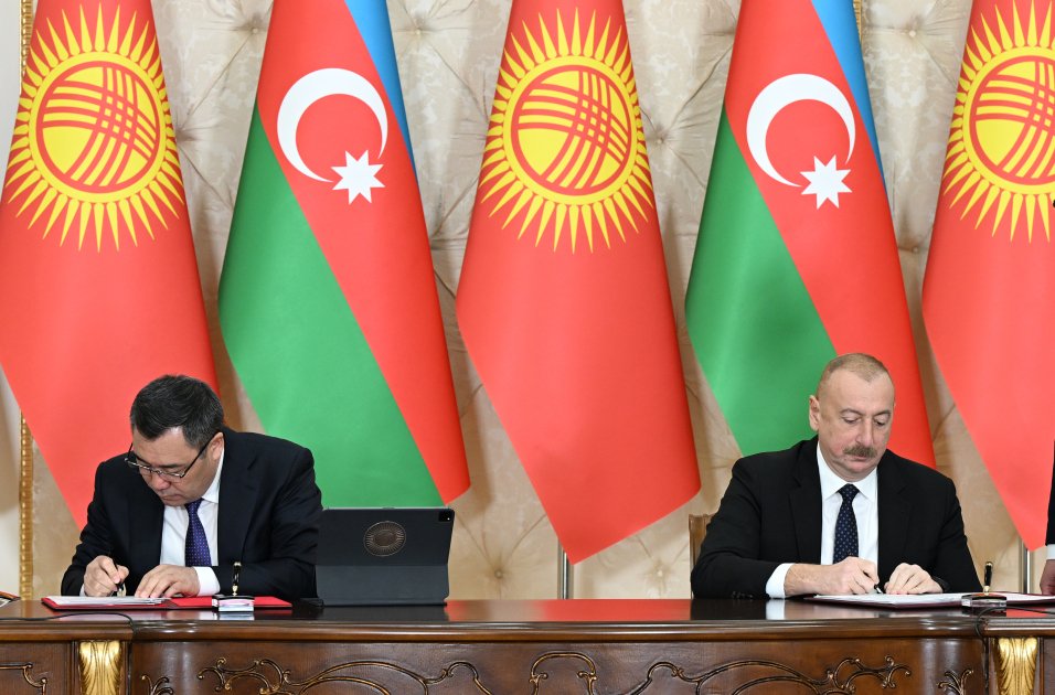 Azerbaijan, Kyrgyzstan sign documents (PHOTO/VIDEO)
