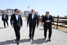 President Ilham Aliyev, President Sadyr Zhaparov view construction work done at Panahali Khan Palace, Imarat complex in Aghdam (PHOTO)