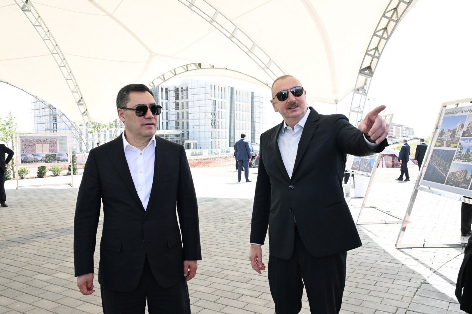 President Ilham Aliyev, President Sadyr Zhaparov visit Aghdam city (PHOTO)