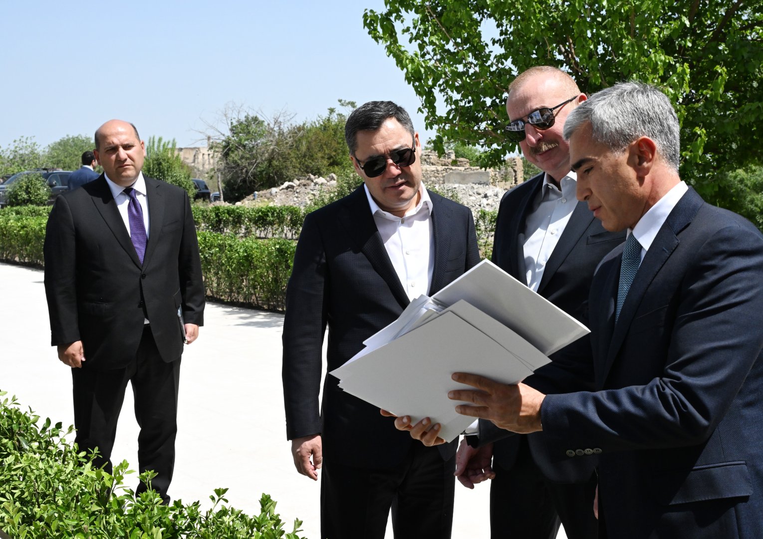 President Ilham Aliyev, President Sadyr Zhaparov attend opening of Aghdam Juma Mosque after restoration (PHOTO/VIDEO)