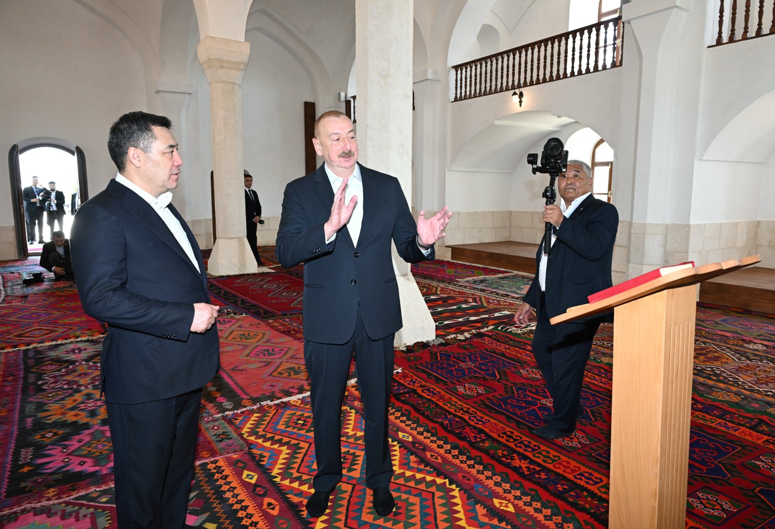 President Ilham Aliyev, President Sadyr Zhaparov attend opening of Aghdam Juma Mosque after restoration (PHOTO/VIDEO)