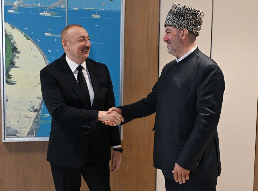 President Ilham Aliyev receives delegation of muftis of North Caucasus region of Russia (PHOTO/VIDEO)