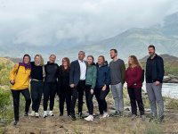 Norwegian travelers explore Azerbaijan's Khudafarin Bridge (PHOTO)