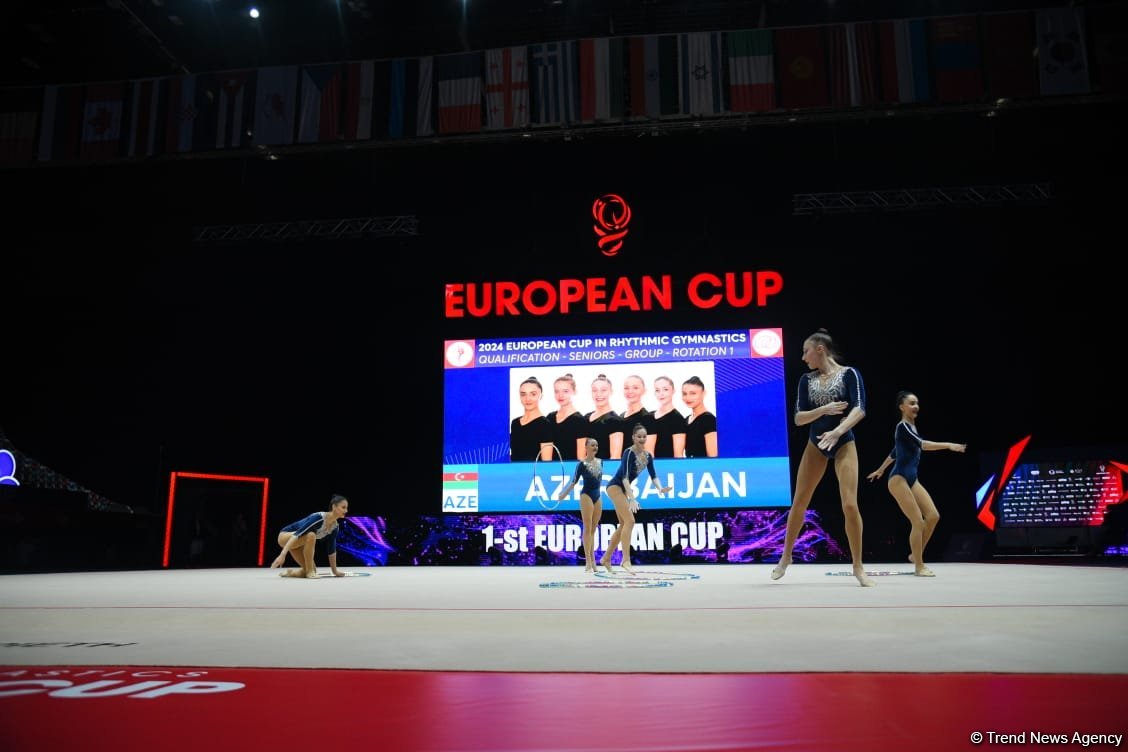 Azerbaijan reaches European Rhythmic Gymnastics Cup finals in group exercises (PHOTO)