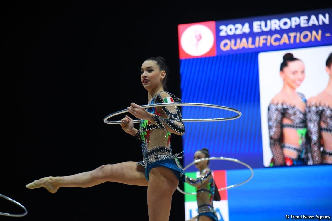 Second day of European Rhythmic Gymnastics Cup competition kicks off in Azerbaijan's Baku (PHOTO)