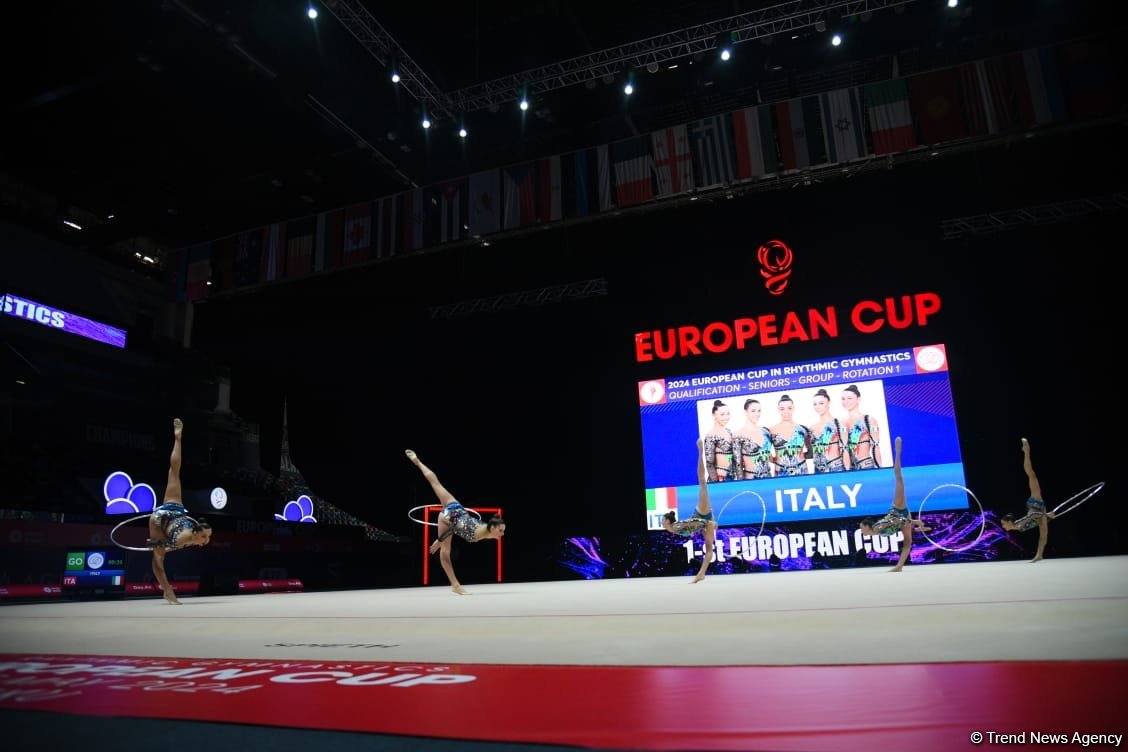 Second day of European Rhythmic Gymnastics Cup competition kicks off in Azerbaijan's Baku (PHOTO)