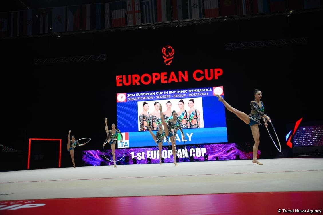 Second day of European Rhythmic Gymnastics Cup competition kicks off in Azerbaijan's Baku (PHOTO)