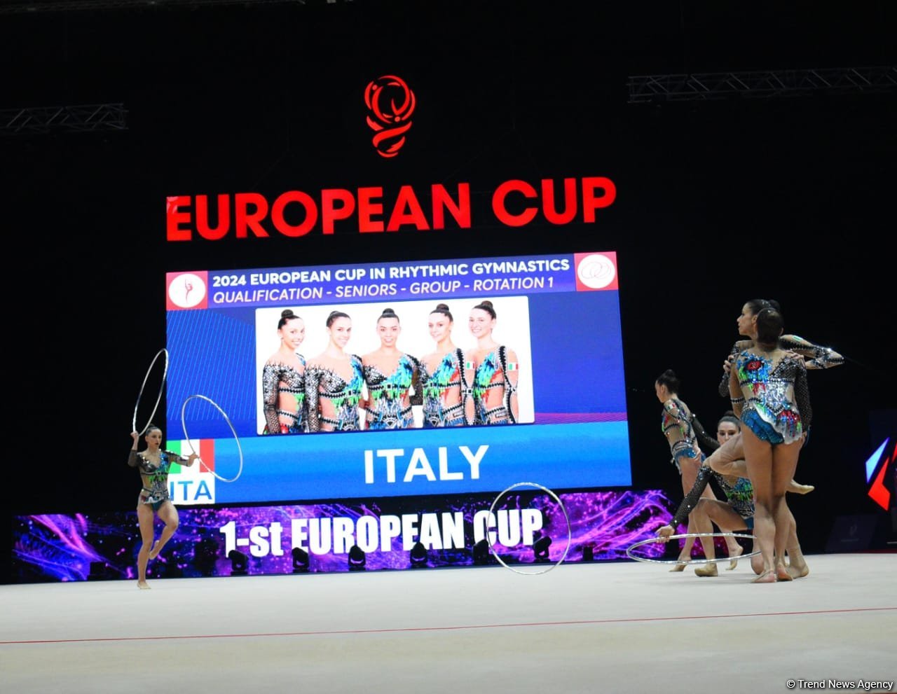 Second day of European Rhythmic Gymnastics Cup competition kicks off in Azerbaijan's Baku (PHOTO)