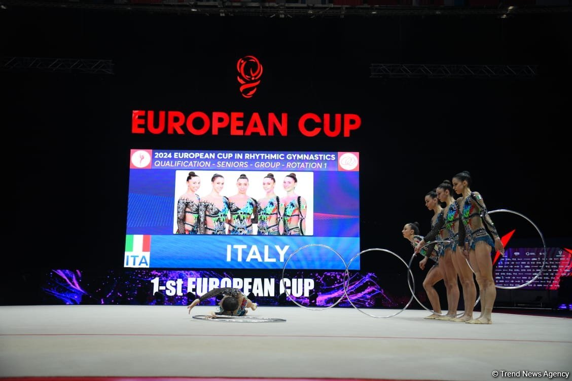 Second day of European Rhythmic Gymnastics Cup competition kicks off in Azerbaijan's Baku (PHOTO)