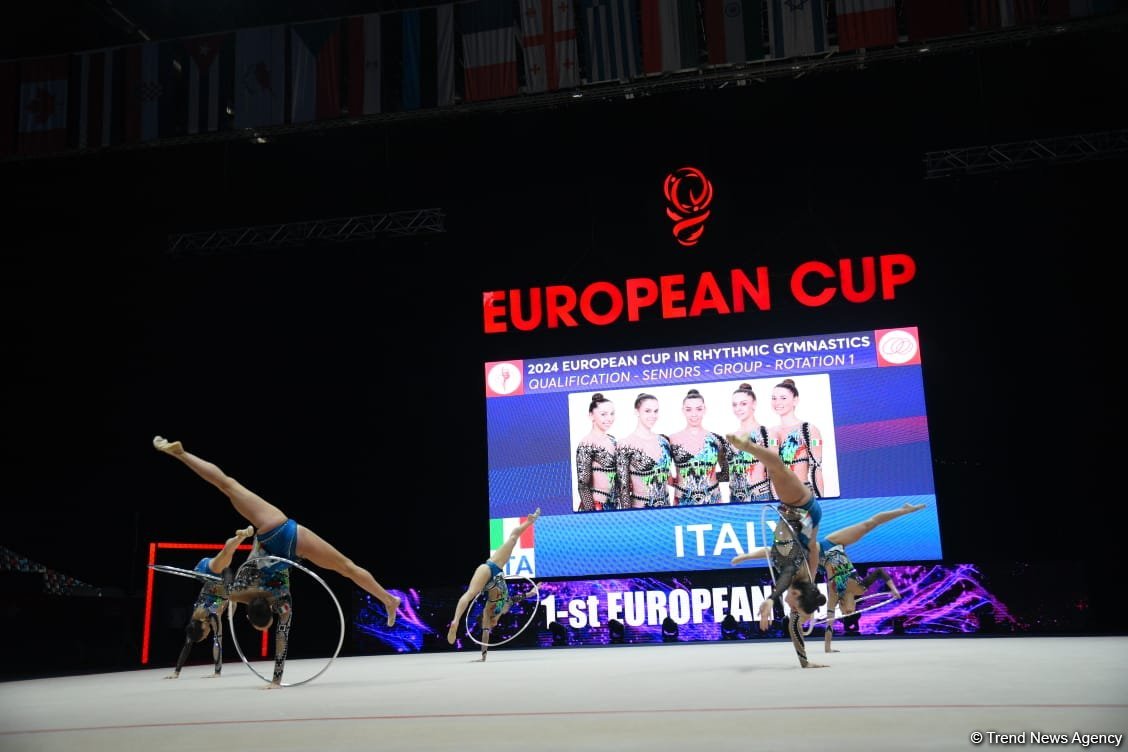 Second day of European Rhythmic Gymnastics Cup competition kicks off in Azerbaijan's Baku (PHOTO)