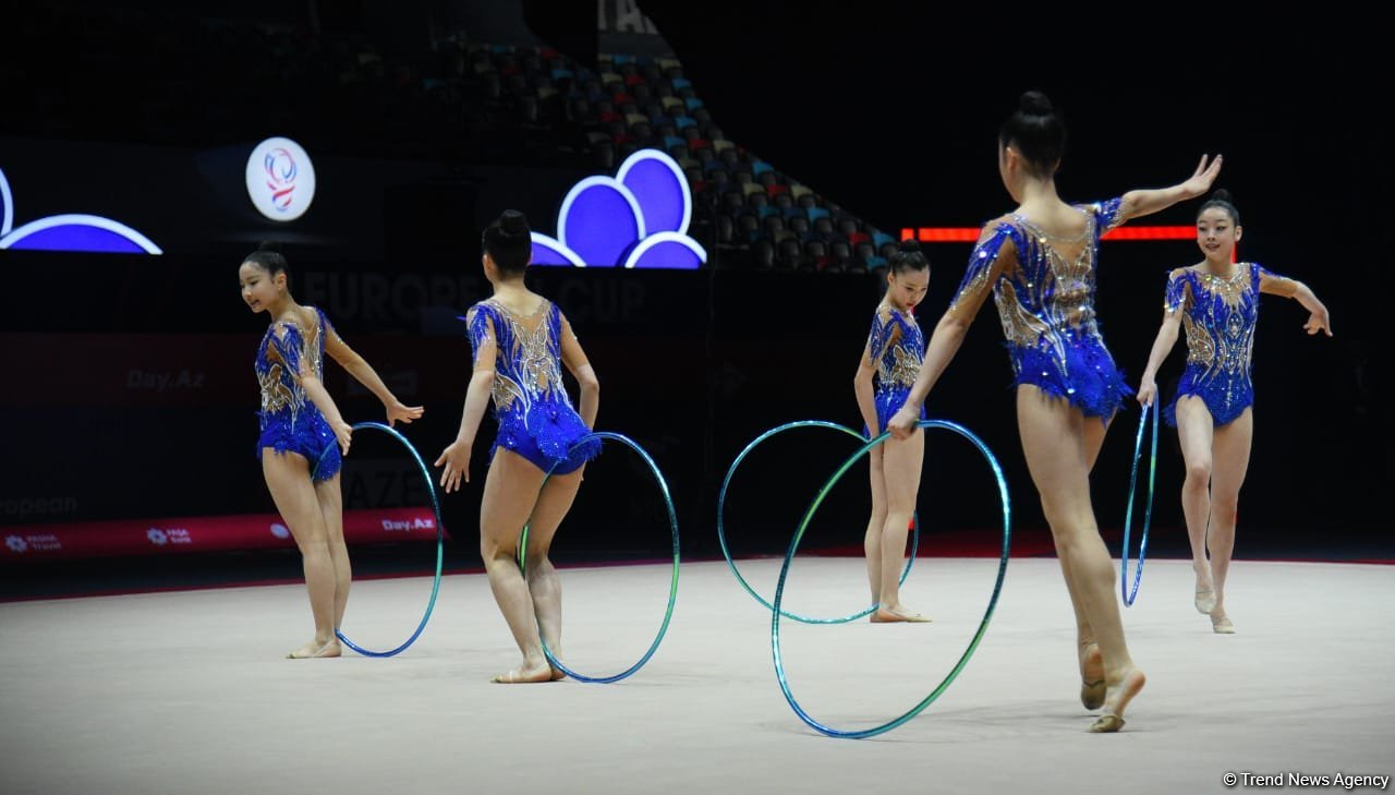 Second day of European Rhythmic Gymnastics Cup competition kicks off in Azerbaijan's Baku (PHOTO)
