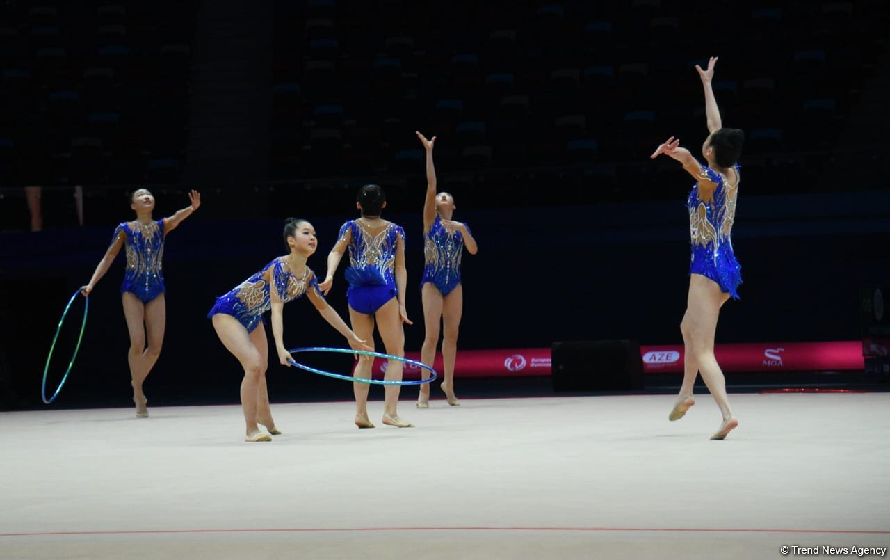 Second day of European Rhythmic Gymnastics Cup competition kicks off in Azerbaijan's Baku (PHOTO)