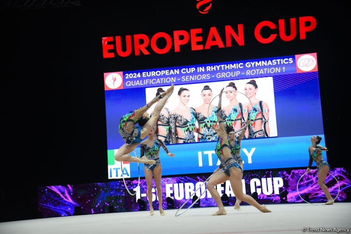Second day of European Rhythmic Gymnastics Cup competition kicks off in Azerbaijan's Baku (PHOTO)