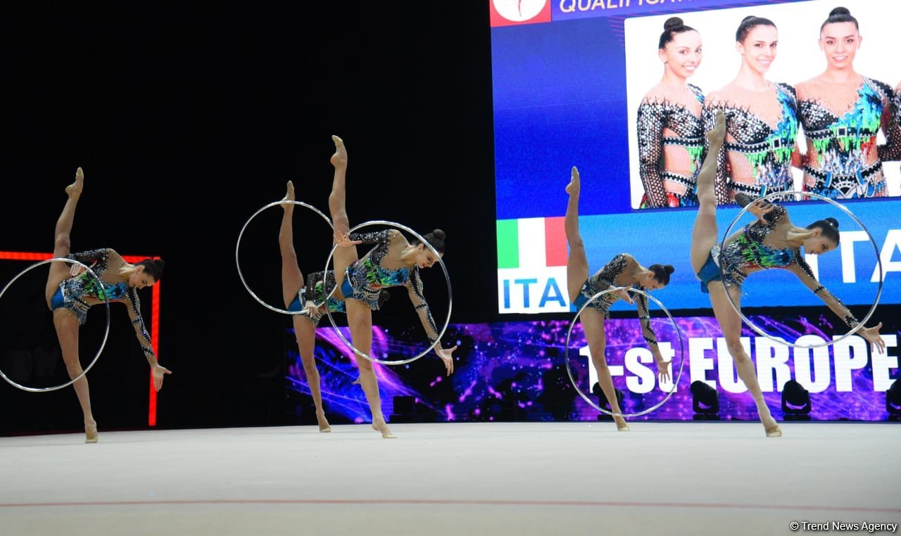 Second day of European Rhythmic Gymnastics Cup competition kicks off in Azerbaijan's Baku (PHOTO)