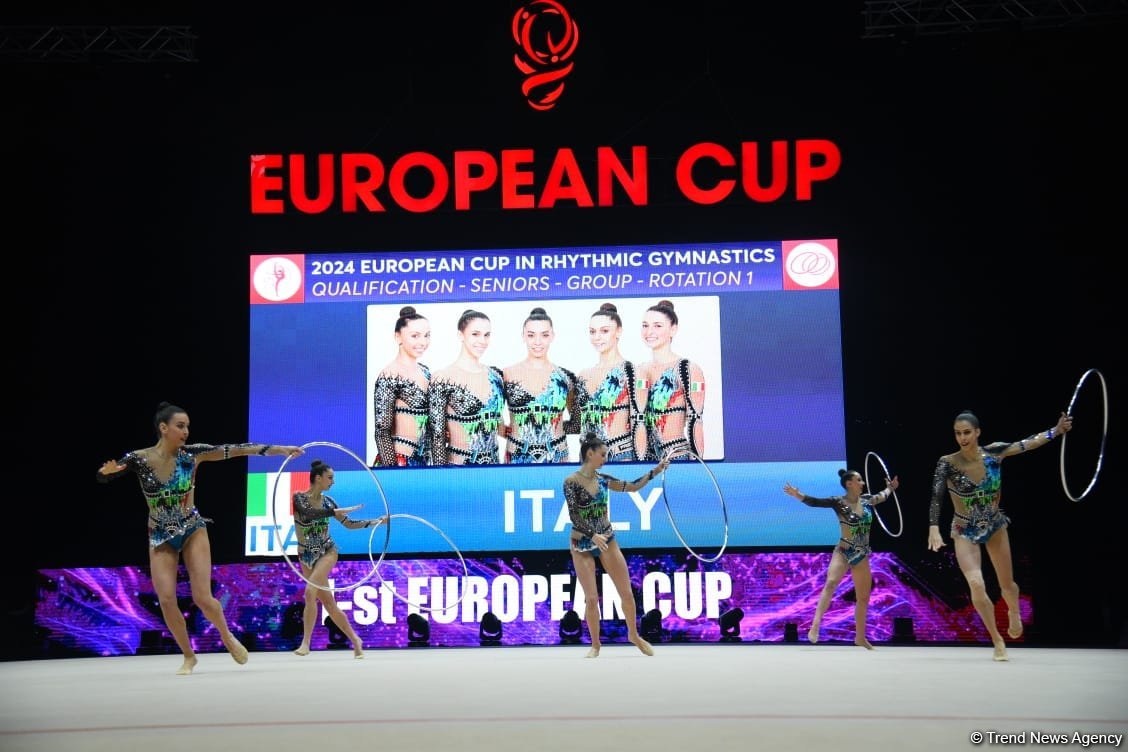 Second day of European Rhythmic Gymnastics Cup competition kicks off in Azerbaijan's Baku (PHOTO)