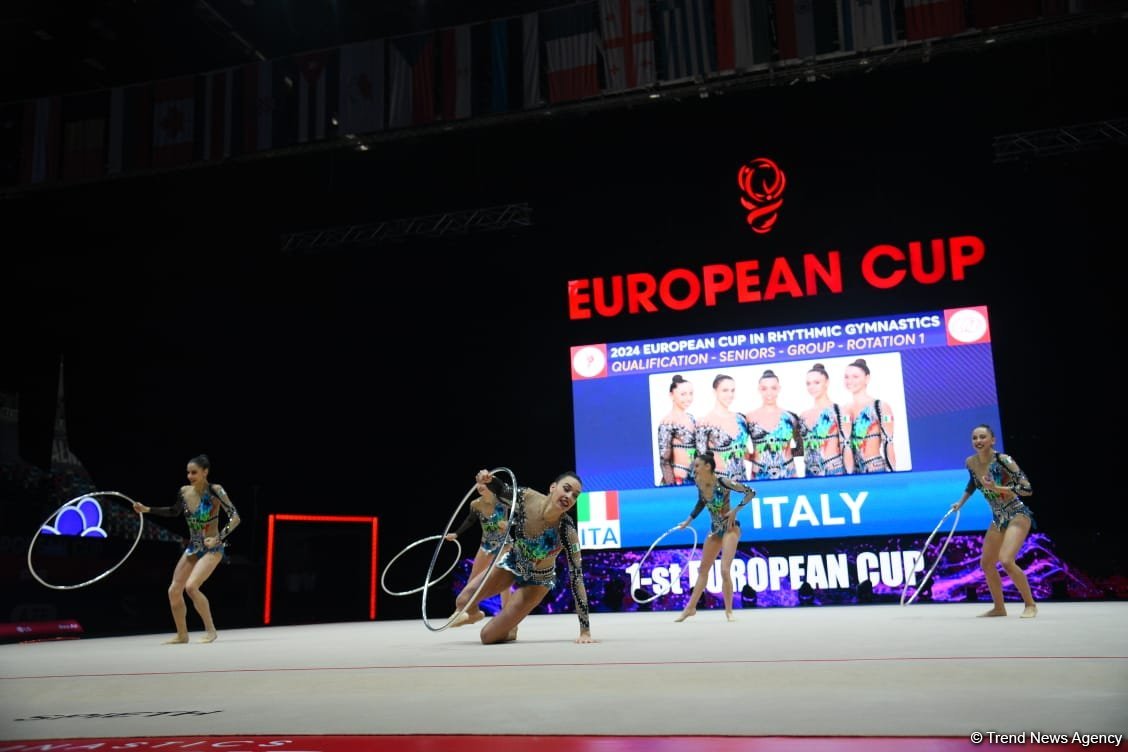 Second day of European Rhythmic Gymnastics Cup competition kicks off in Azerbaijan's Baku (PHOTO)
