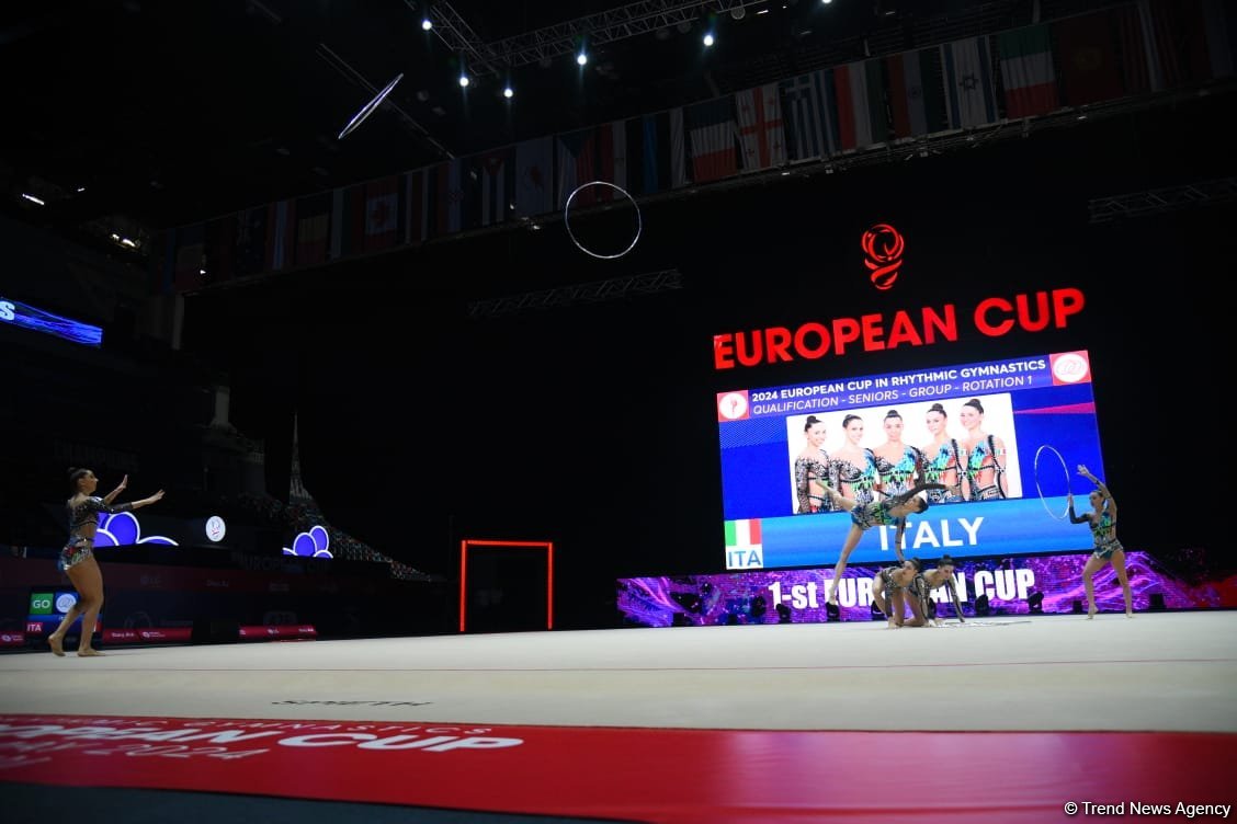 Second day of European Rhythmic Gymnastics Cup competition kicks off in Azerbaijan's Baku (PHOTO)