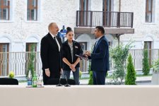 President Ilham Aliyev, First Lady Mehriban Aliyeva attend opening of first residential complex, meet with residents in Shusha (PHOTO/VIDEO)