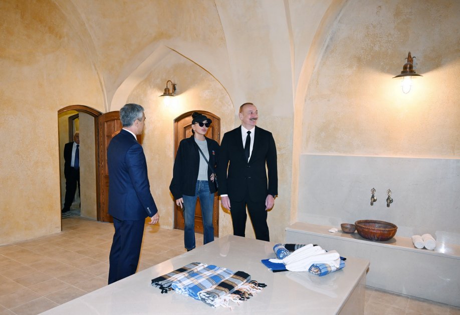 President Ilham Aliyev, First Lady Mehriban Aliyeva attend opening of Shirin Su Bathhouse in Shusha (PHOTO/VIDEO)