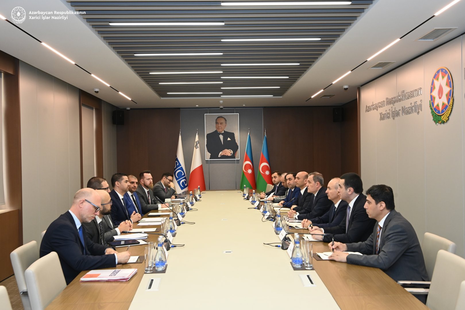 Azerbaijani FM, OSCE Chair-in-Office hold expanded meeting (PHOTO)