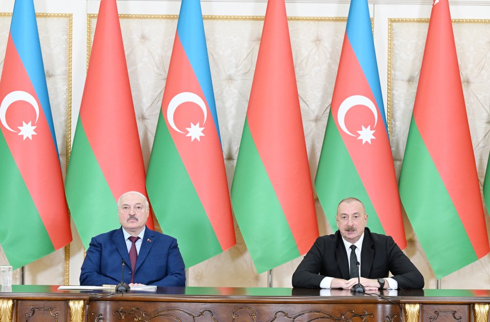 President Ilham Aliyev, President Aleksandr Lukashenko make press statements (PHOTO/VIDEO)