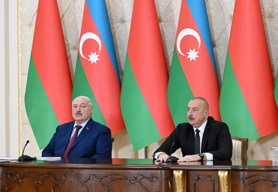 President Ilham Aliyev, President Aleksandr Lukashenko make press statements (PHOTO/VIDEO)