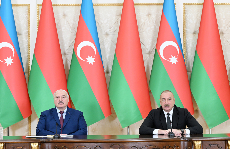 President Ilham Aliyev, President Aleksandr Lukashenko make press statements (PHOTO/VIDEO)