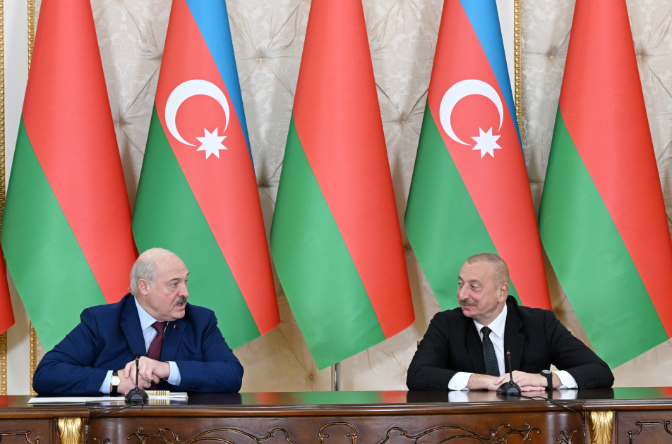 President Ilham Aliyev, President Aleksandr Lukashenko make press statements (PHOTO/VIDEO)