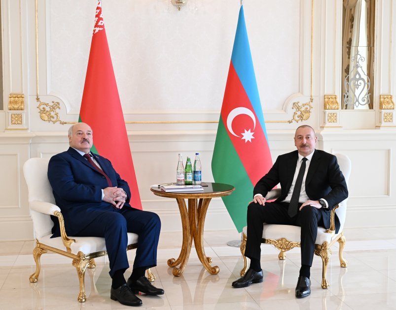 President Ilham Aliyev, President Aleksandr Lukashenko hold one-on-one meeting (PHOTO/VIDEO)