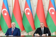 President Ilham Aliyev, President Aleksandr Lukashenko make press statements (PHOTO/VIDEO)