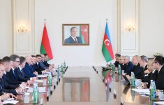 President Ilham Aliyev, President Aleksandr Lukashenko hold expanded meeting (PHOTO/VIDEO)
