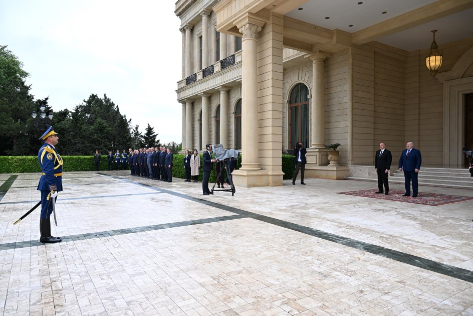 Baku hosts official welcome ceremony for President of Belarus (PHOTO/VIDEO)