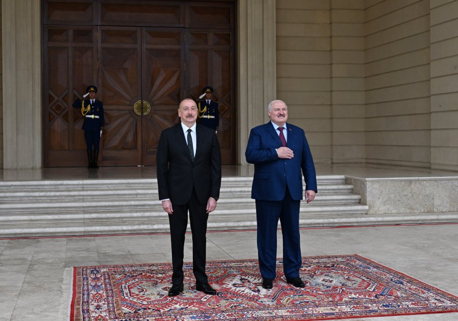 Baku hosts official welcome ceremony for President of Belarus (PHOTO/VIDEO)