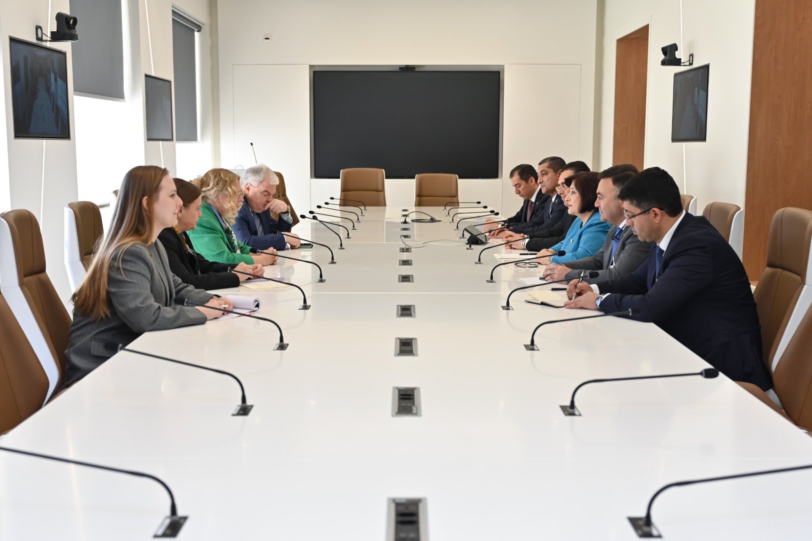 Azerbaijani parliament speaker briefs UN Geneva's Director-General on COP29 (PHOTO)