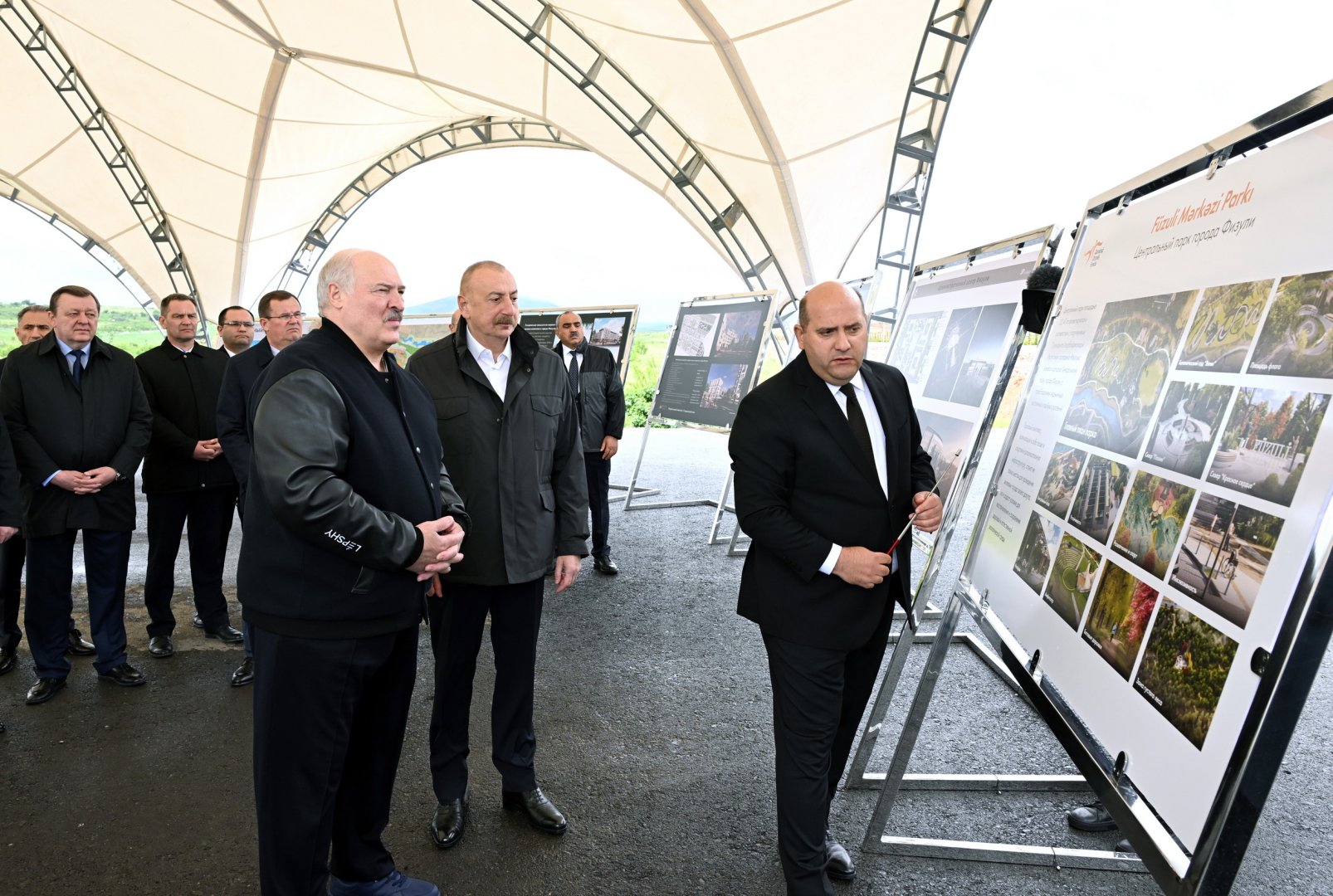 President Ilham Aliyev, President Aleksandr Lukashenko visit devastated areas of Fuzuli city, review city master plan (PHOTO/VIDEO)