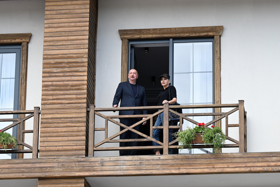 President Ilham Aliyev, First Lady Mehriban Aliyeva participate in opening of Aghali hotel in Zangilan district (PHOTO/VIDEO)