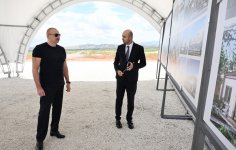 President Ilham Aliyev lays foundation stone for Boyuk Marjanli village in Jabrayil district (PHOTO/VIDEO)