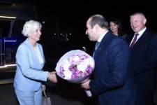 Chair of Latvian Parliament arrives in Azerbaijan on official visit (PHOTO)