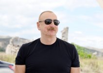 President Ilham Aliyev lays foundation stone for village of Mashanli in Jabrayil district (PHOTO/VIDEO)