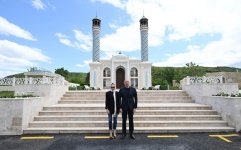 President Ilham Aliyev, First Lady Mehriban Aliyeva attend inauguration of Zangilan Mosque (PHOTO/VIDEO)