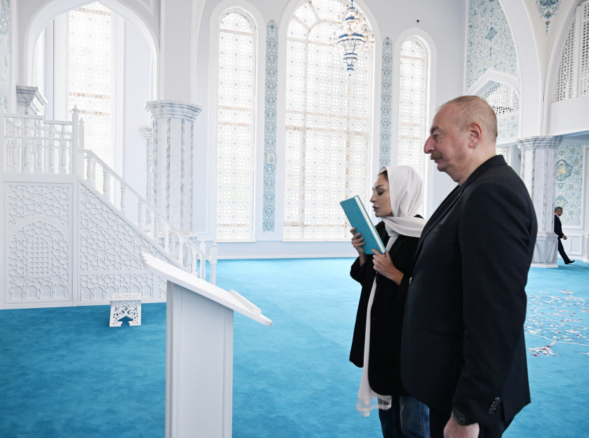 President Ilham Aliyev, First Lady Mehriban Aliyeva attend inauguration of Zangilan Mosque (PHOTO/VIDEO)